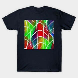 Green and red waves T-Shirt